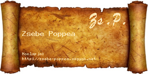 Zsebe Poppea névjegykártya